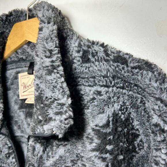 Vintage WOOLRICH Mens L 1/2 Zip Fleece Jacket Pullover Outdoor Wear USA MADE - Picture 2 of 8